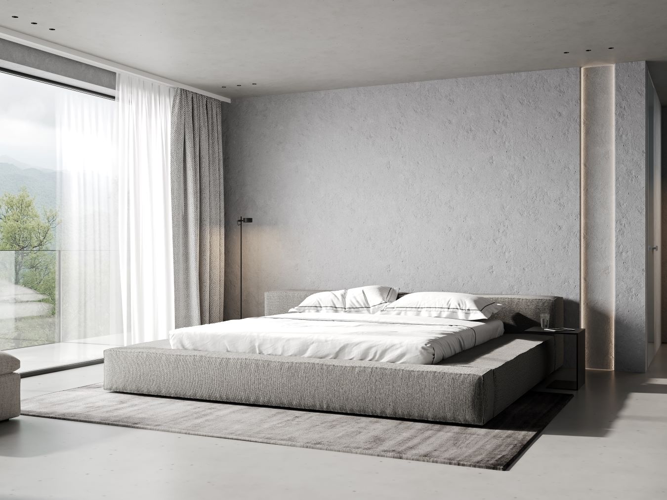 Luxurious Modern Light Grey & White Bedroom. | Featured image for Wenatex’s Silver Bedding Blog.