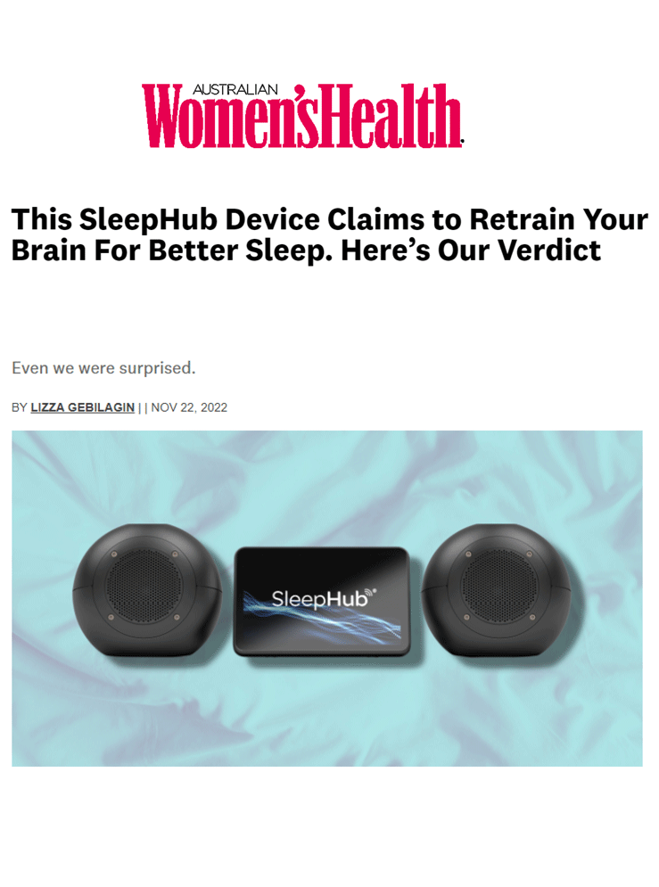 Australian Women's Health reviews SleepHub